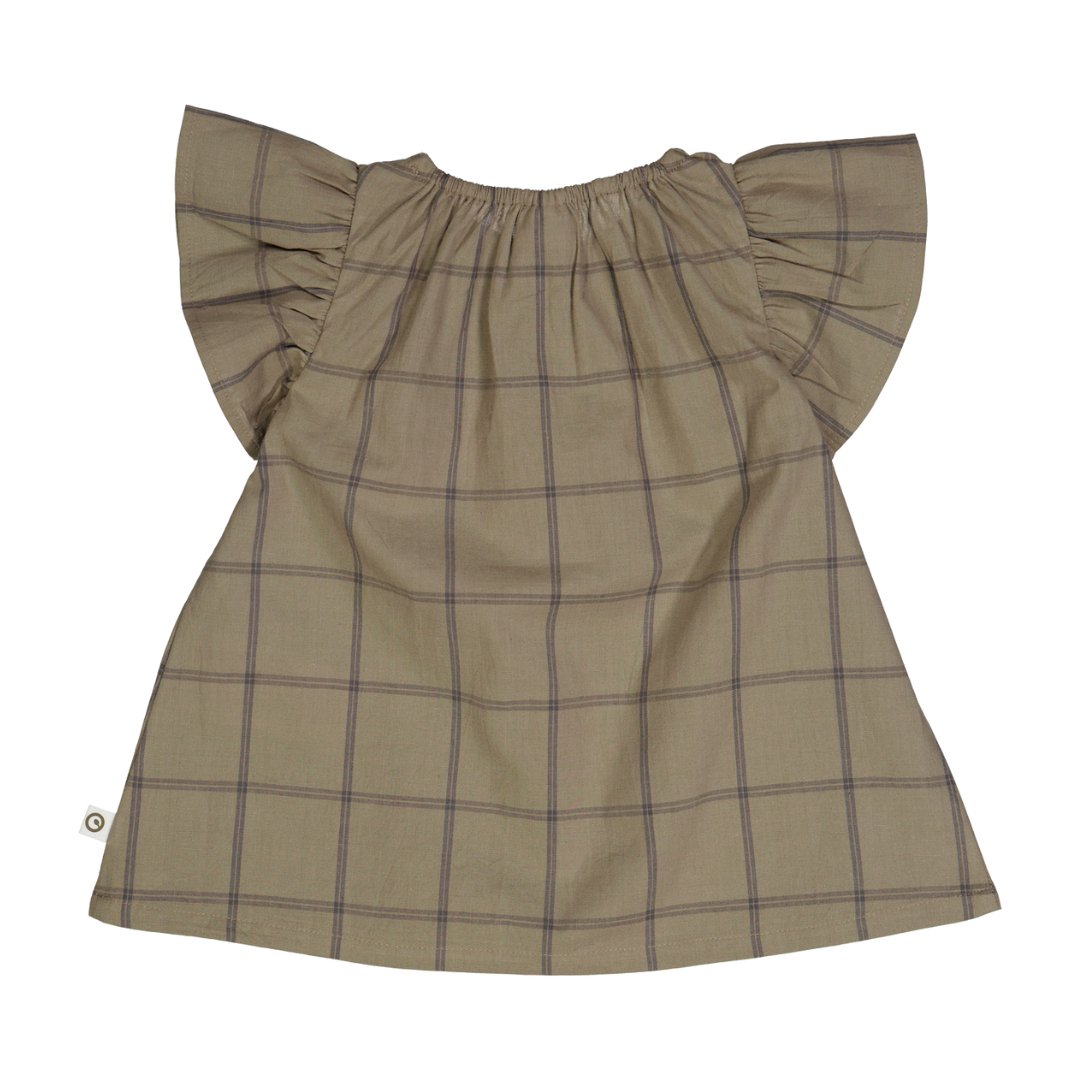 Müsli I Check s/s Dress Baby | Cashew - Eli & Friends