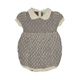 FUB | Baby Harlekin Romper | Ecru / Maroon - Eli & Friends