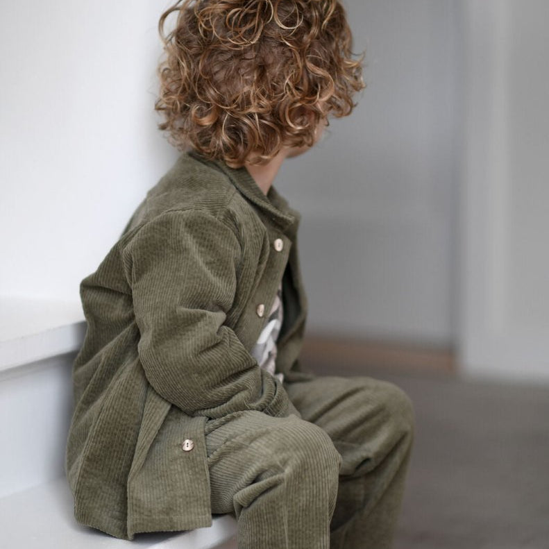 Huttelihut | Overshirt Corduroy | Green Olive - Eli & Friends