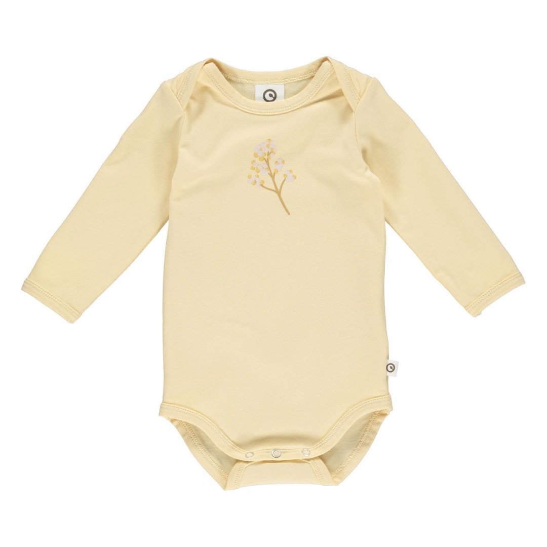 Müsli | Body Filipendula Print l/s | Calm Yellow - Eli & Friends
