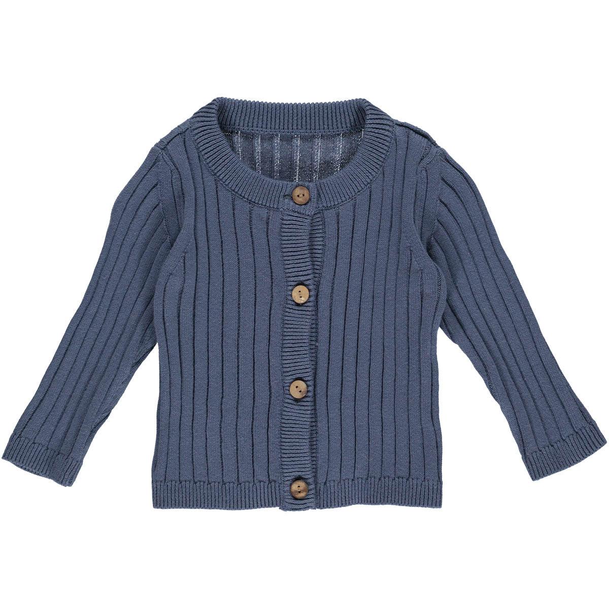 Müsli | Strikket Rib Cardigan Baby | Indigo - Eli & Friends