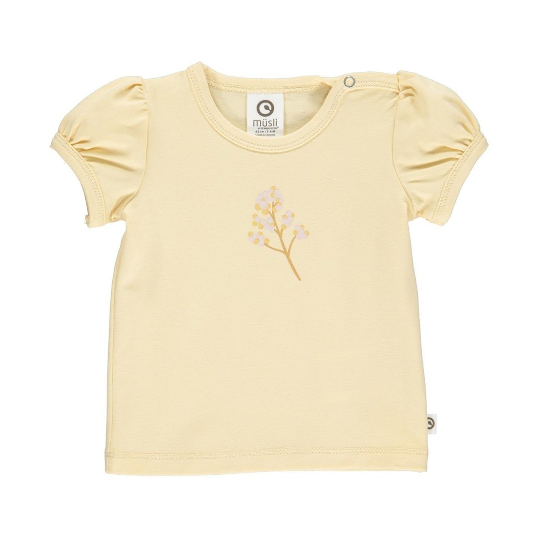 Müsli | T-Shirt Filipendula puff s/s | Calm Yellow - Eli & Friends