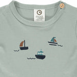 Müsli | Waffle s/s T-shirt Baby | Spa green - Eli & Friends