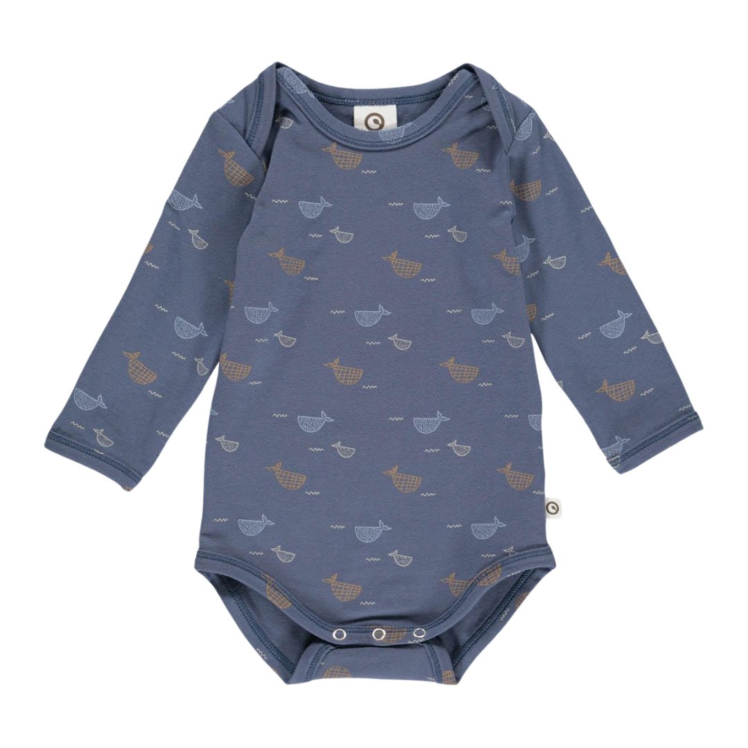 Müsli | Whale l/s Body | Indigo - Eli & Friends