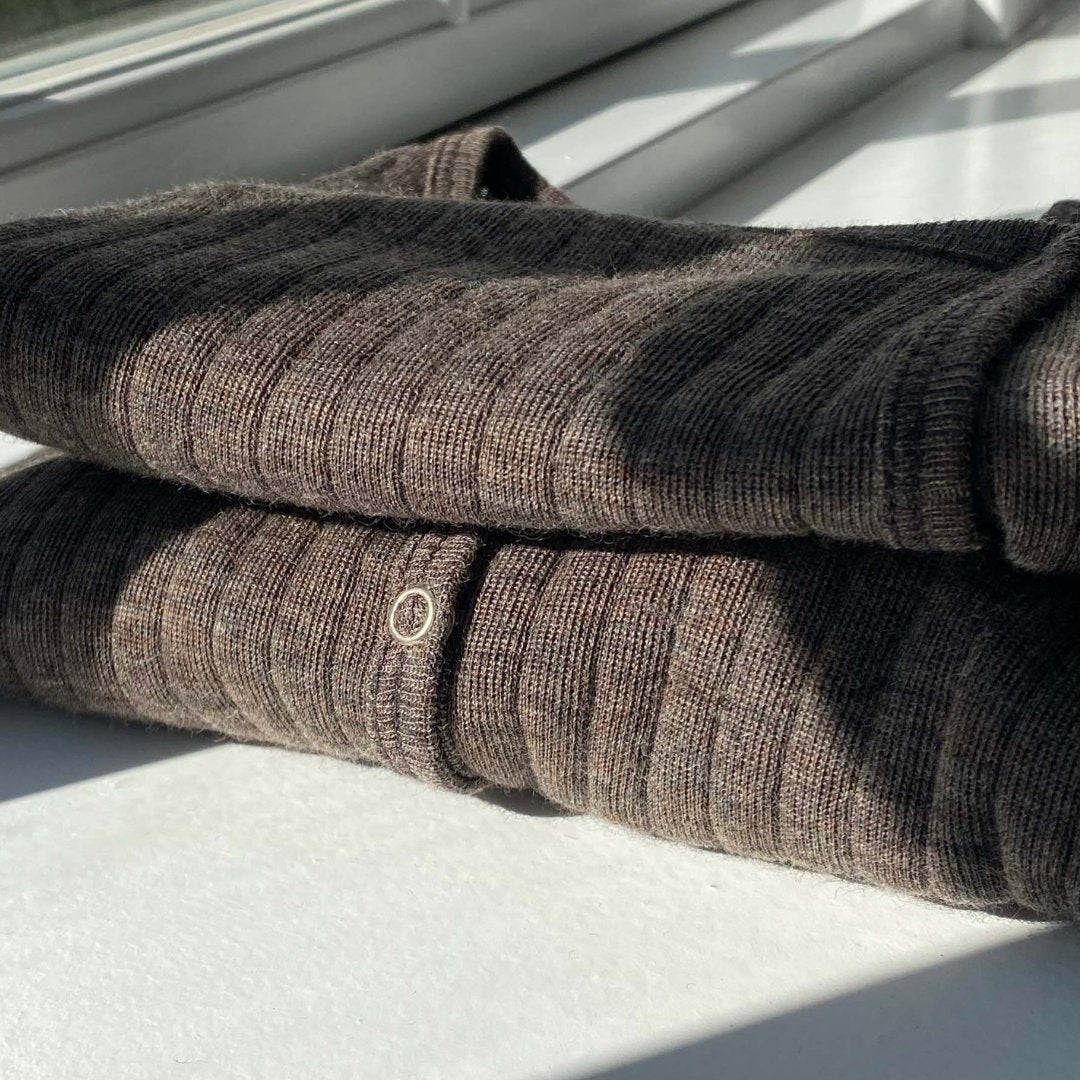 Müsli | Woolly Rib l/s Cardigan | Walnut Melange - Eli & Friends