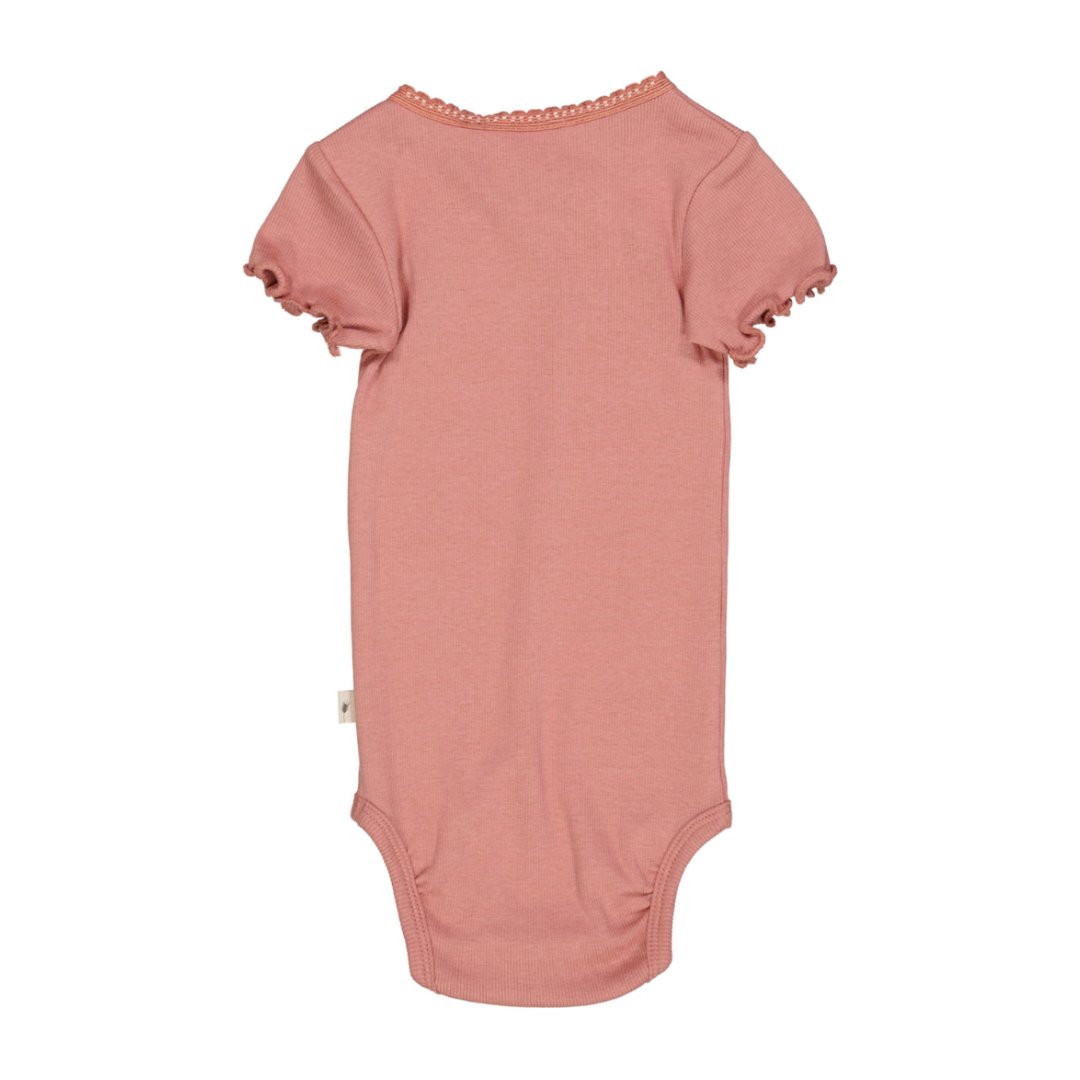 Wheat | Body Rib Lace SS | Old Rose - Eli & Friends